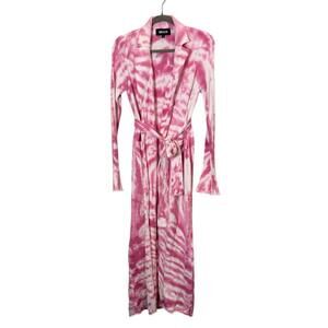 SER.O.YA Gloria Cardigan Full Length Cotton Pink TieDye sz S